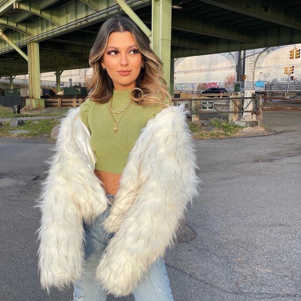 Faux fur coat